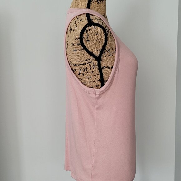 Rachel Zoe Mauve Ribbed High Neck Sleeveless Tank Top Size XL Extra Large - Picture 2 of 10